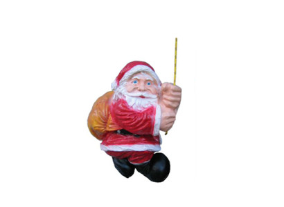 Kerstman Sinterklaas Kerst 32 cm decoratie slee figuur standbeeld decor