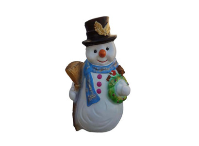 Sneeuwpopfiguur standbeeld decoratieve figuren decoratieve sculptuur 50cm winter nieuw standbeelden nieuw