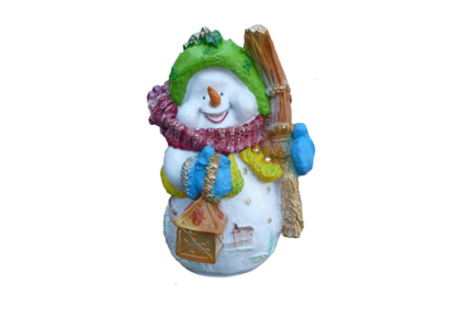 Sneeuwpop figuur standbeeld decoratie figuren decoratie 40cm winter nieuw standbeelden nieuw sculptuur