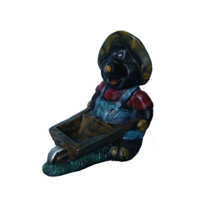 Ontwerp Mol Kruiwagen Figuur Standbeeld Sculptuur Figuren Decoratie 45cm Decoratie