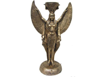Beeld Egyptische godin Maat kandelaar vloerlampen lampen standbeelden sculpturen nieuw