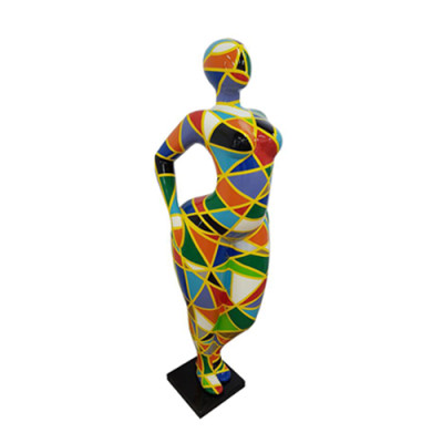 Ontwerp Figuur Abstracte PVC Sculptuur Standbeelden Decoratie 130cm Deco Zilver
