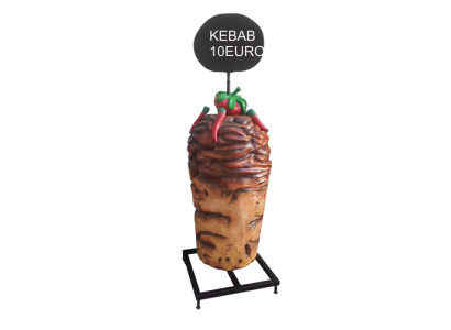 Standaard voor kebabwinkel kraam restaurant prijsbord sculptuur kebab 200cm nieuw.