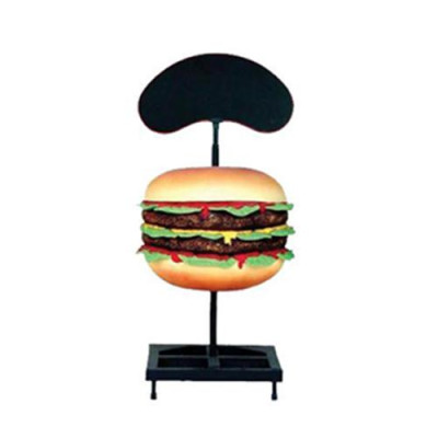 Beeld Dubbele Kaasburger Hamburger Standbeeld Figuur Standbeeld