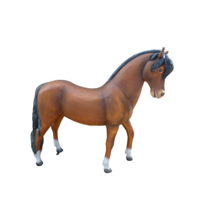 Paard levensgrote decoratiefiguur standbeeld sculptuur tuindecoratie figuren 160 cm