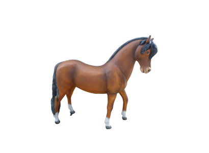 Paard levensgrote decoratiefiguur standbeeld sculptuur tuindecoratie figuren 160 cm