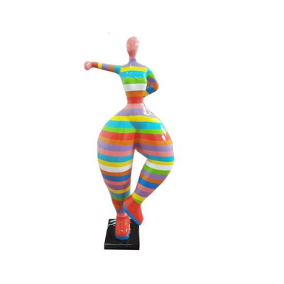 Abstracte sculpturen figuur standbeeld Kleurrijk beschilderde beelden 132cm XXL beeld Plastic