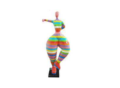 Abstracte sculpturen figuur standbeeld Kleurrijk beschilderde beelden 132cm XXL beeld Plastic