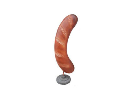 Vloerstandaard voor winkel kraam restaurant bord sculptuur worst worst 190cm nieuw