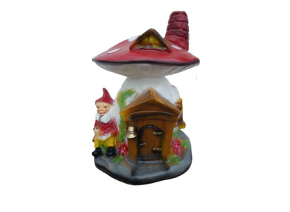 Beeld Paddenstoel Huis Standbeeld Tuin Figuren 75cm Standbeelden Sculpturen Figuur Nieuw