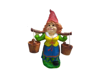 Tuinkabouter 73 cm Tuindecoratie Figuren Standbeelden Figuur Vrouw Water Nieuw