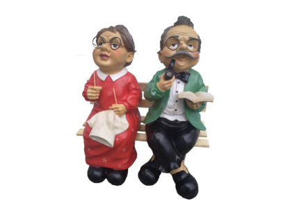 Decoratief beeld standbeeld sculptuur 40 cm figuren standbeelden beeldhouwwerken tuindecoratie