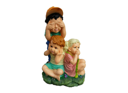 Deco figuur standbeeld sculptuur 48 cm figuren standbeelden sculpturen Verstoppen kinderen