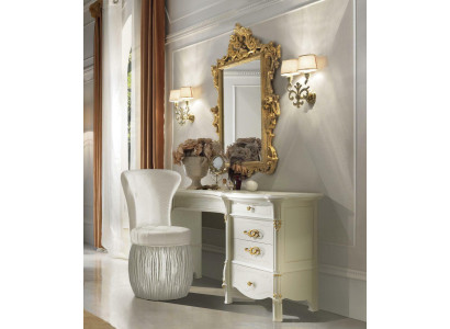 Klassieke kaptafel met spiegel Luxe console dressoir Slaapkamer Barok