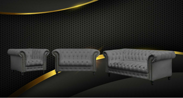 Dries-zits Chesterfield bank Bank Bekleding Luxe Meubels Stoffen Bankstellen