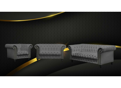 Dries-zits Chesterfield bank Bank Bekleding Luxe Meubels Stoffen Bankstellen