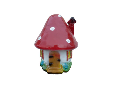 Beeld Paddenstoel Huis Standbeeld Tuin Figuren 44cm Standbeelden Sculpturen Figuur Nieuw