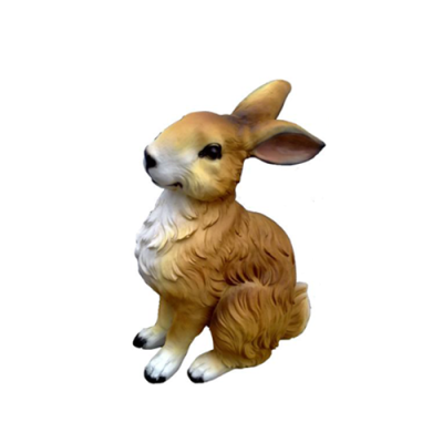 Konijn Decoratief Standbeeld Tuinfiguren Beelden 38cm Levensgrote Plastic Figuur Nieuw