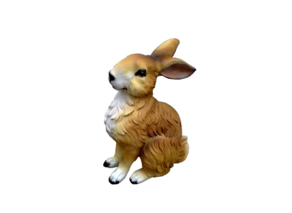 Konijn Decoratief Standbeeld Tuinfiguren Beelden 38cm Levensgrote Plastic Figuur Nieuw