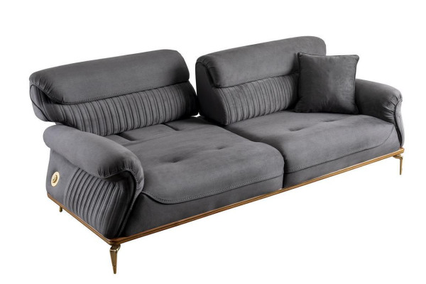 Moderne grijze kleur 3-zitsbank Comfort en stijl in één ensemble