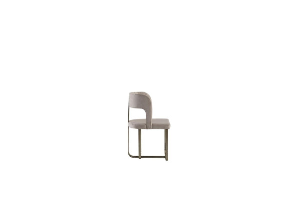 Stoel Beige Elegante Moderne Eetkamer Mooi Stofontwerp Luxe Metalen Stoelen