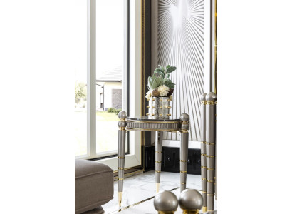 Bijzettafel Grijs Ontwerp Elegant Mooi Woonkamer Modern Luxe Tafels