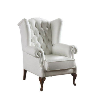 Oor fauteuil leer eenzitter Chesterfield bank bank gestoffeerde meubelen nieuw