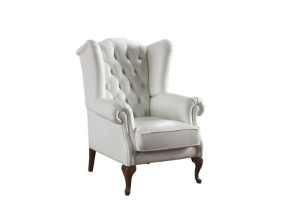 Oor fauteuil leer eenzitter Chesterfield bank bank gestoffeerde meubelen nieuw