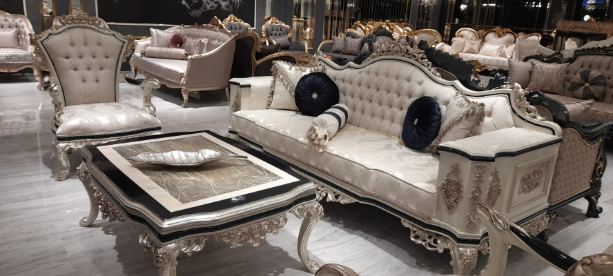 Chesterfield bankstel set 3+1 Luxe 2-delige Stoffen Bank Woonkamer