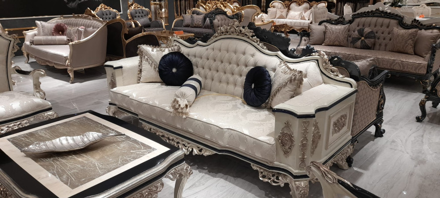 Chesterfield bankstel set 3+1 Luxe 2-delige Stoffen Bank Woonkamer