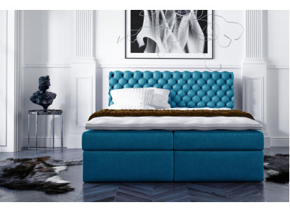 Chesterfield boxspringbed tweepersoons bed echtelijk bed bed gestoffeerd bedden 200x200cm