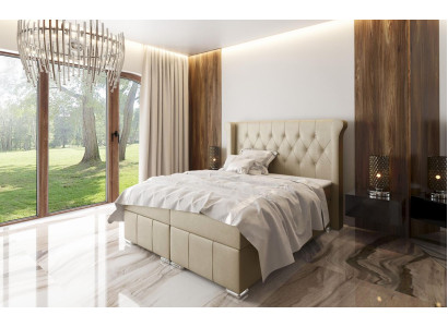 Chesterfield bed + opbergdoos boxspring bedden slaapkamer hotel Alle maten!