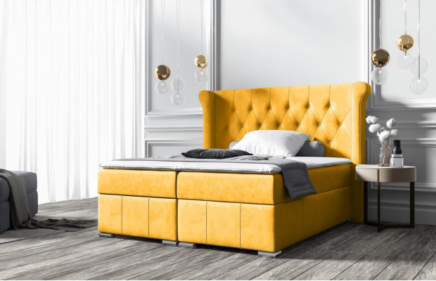 Chesterfield bed + opbergdoos boxspring bedden slaapkamer hotel Alle maten!