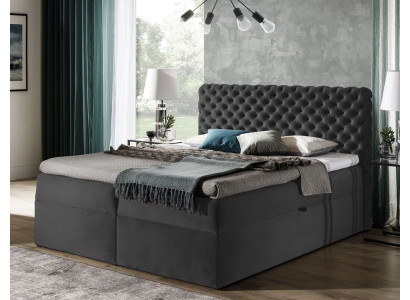 Chesterfield boxspring bed slaapkamer meubels bedden king size fluweel hotel nieuw