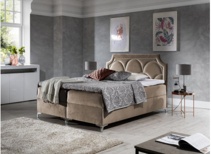 Dubbel hotel gestoffeerd bed slaapkamer bedden boxspring bed textiel design