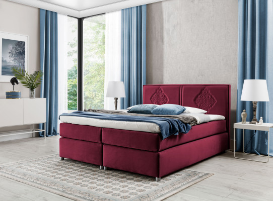 Boxspringbed Slaapkamer Bedden Bekleding Ontwerp Tweepersoons Hotel Luxe 200x200 Nieuw