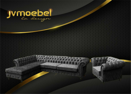 Hoekbank Bank Bank Bankstel Chesterfield Design Luxe Meubelset