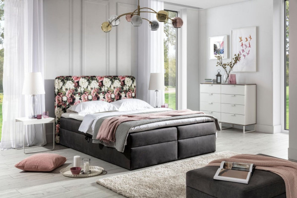 Bedden Boxspring bed Textiel Design Dubbel Hotel Modern Bed Slaapkamer Bloemen