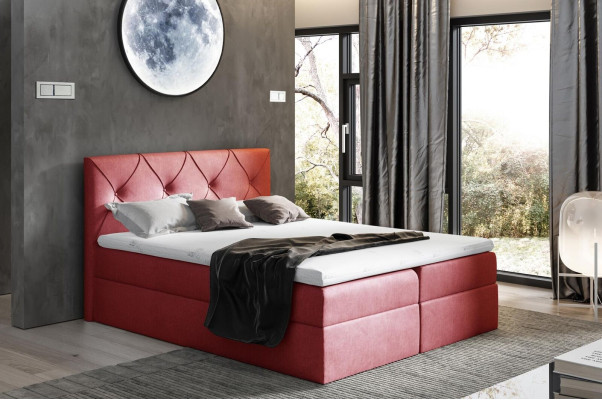 Modern bed slaapkamer bedden 200x200 boxspring bed textiel design dubbel