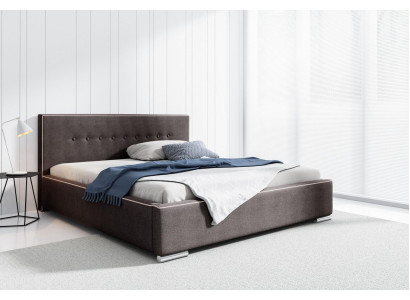 Bedframe Tweepersoonsbed Bed Echtelijk bed Bedden Gestoffeerd bed Slaapkamer Grijs Nieuw