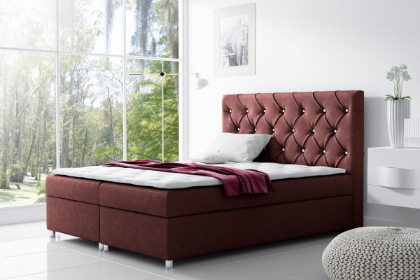 Chesterfield bed Modern boxspringbed Tweepersoonsbed Gestoffeerd bed Bedden 200x200 Nieuw