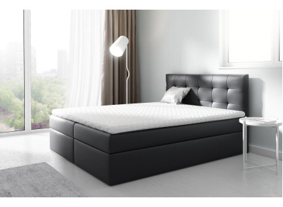 Echtelijk bed Bedden Gestoffeerd bed Boxspringbed Tweepersoonsbed Bed met opbergruimte Zwart