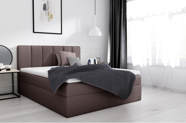 Boxspringbed Tweepersoonsbed Bed met opbergruimte Tweepersoonsbed Bedden Gestoffeerd bed Wit Nieuw