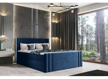 Bed slaapkamer bedden gestoffeerd ontwerp dubbel luxe 180x200 boxspring nieuw
