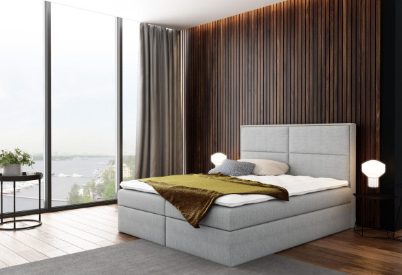 Bed met ladekast, gestoffeerd bed, boxspring bed, design dubbel hotel slaapkamer
