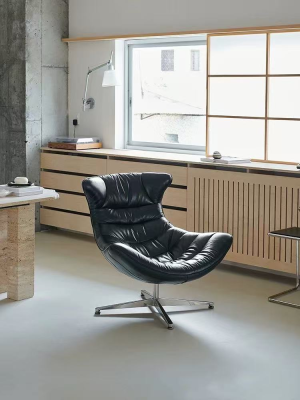 Fauteuil Ontwerp Bank Bank Zitsbank Leer Lounge Club Bekleding Luxe Oor Zit Ontspannen
