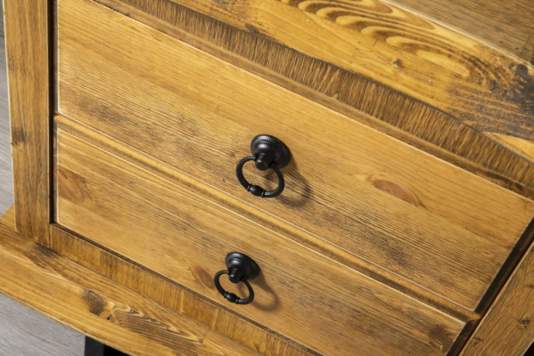 Echt houten meubels Woonkamer Eetkamer Eettafel 4-delige set Kast Meubels