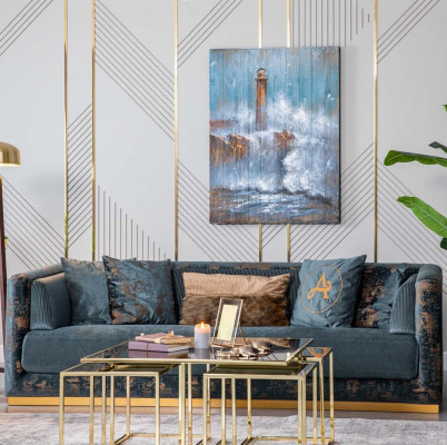 Luxe woonkamer meubelen bankstel set bankstel textielbanken