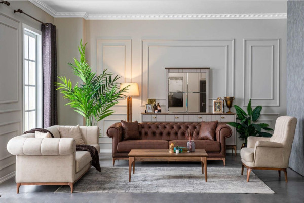 Driepersoons comfortabele bank Italiaans design bank meubels sofa's bank