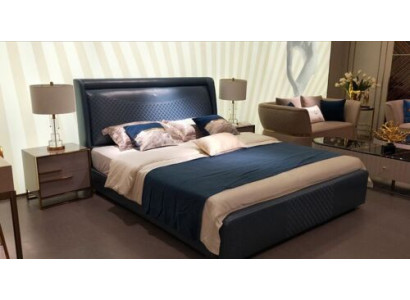 Tweepersoonsbed Moderne bedden Gestoffeerd Leer Ontwerper Huwelijk Modern bed